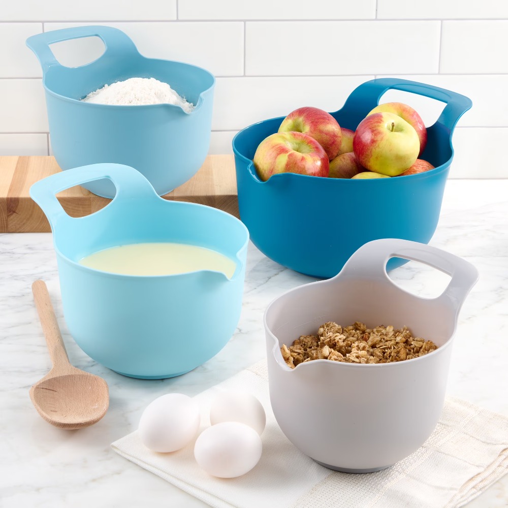 Baking Kitchen Set - Juego de 4 tazones de plástico
