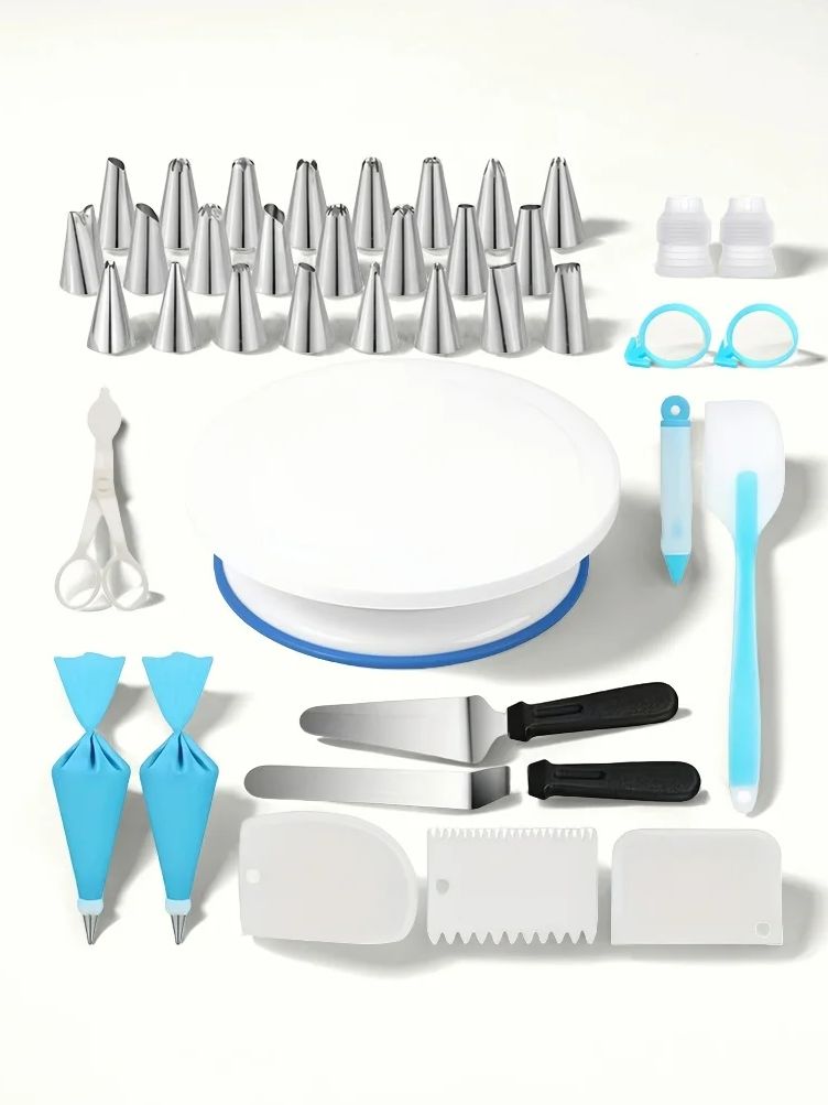 Offset Spatula Set - Nivelador giratorio para pastel, soporte giratorio,