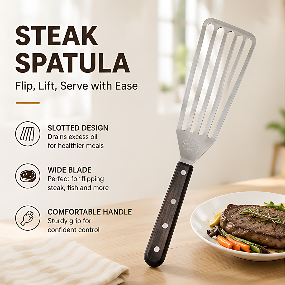 Espátula para Pescado, Espátul - Offset Spatula Set reseña y precio
