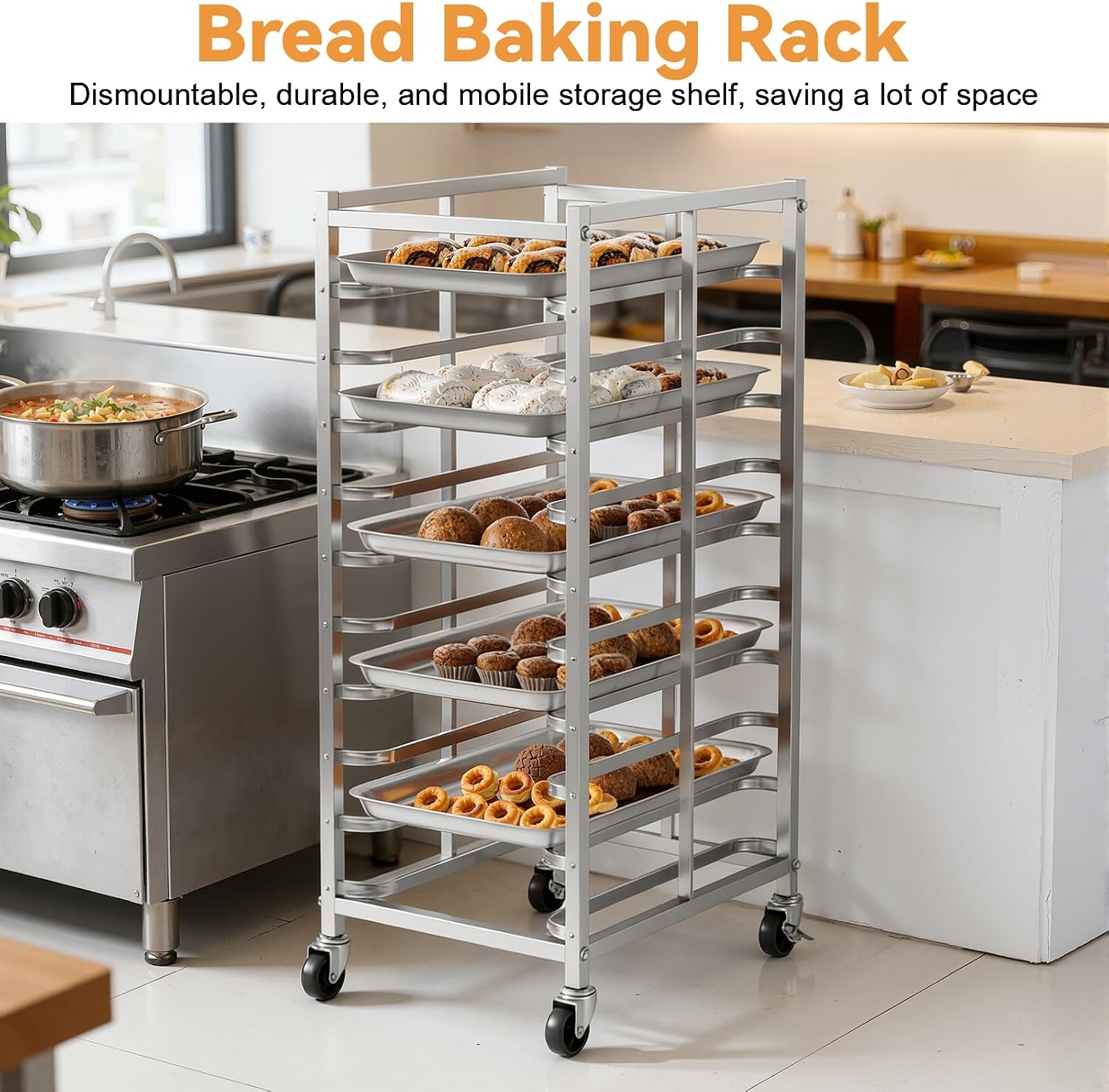 Carro de almacenamiento móvil  - Kitchen Baking Cart reseña y precio