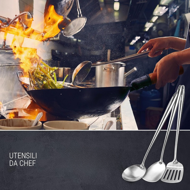 Espátula y Cuchara para Wok, C - Offset Spatula Set reseña y precio