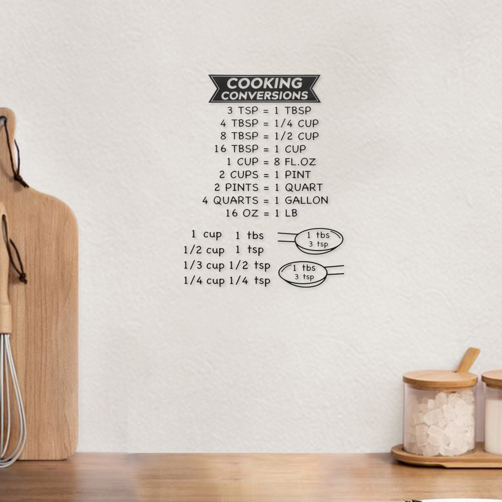 2 pegatinas de tabla de conver - Kitchen Baking Conversion Chart reseña y precio