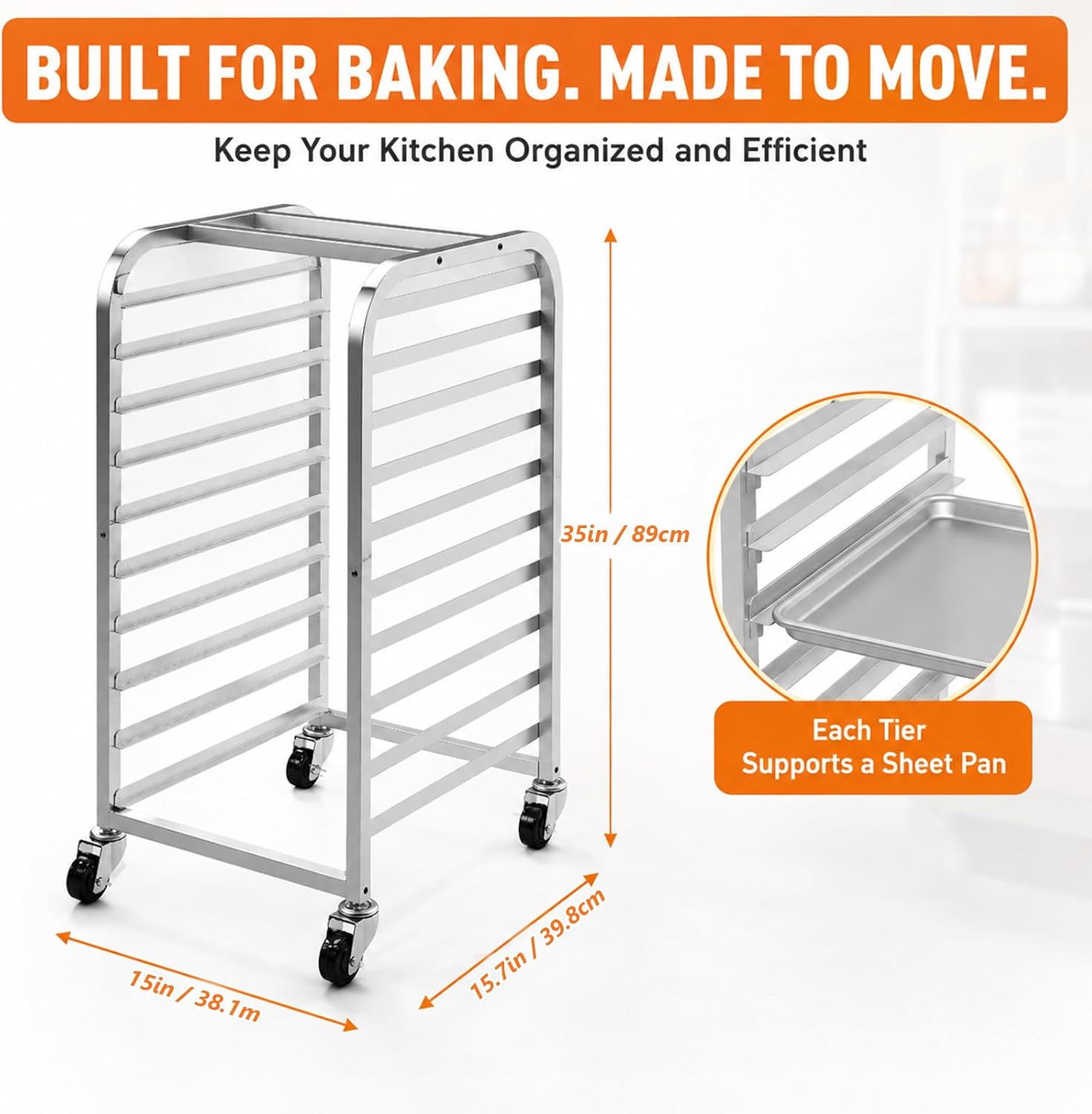 Carrito de enfriamiento móvil  - Kitchen Baking Cart reseña y precio